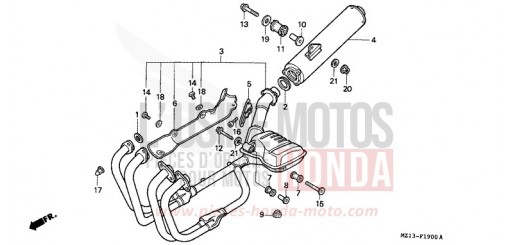 EXHAUST MUFFLER CB1000FS de 1995